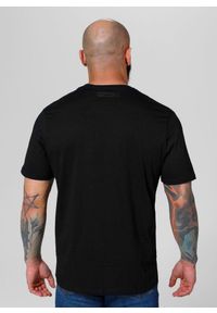 PITBULL - Koszulka bawełniana sportowy t-shirt dla dorosłych All Black Hilltop. Kolor: czarny. Materiał: bawełna