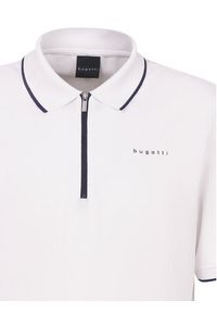 Bugatti Polo 8150-75033C Biały Regular Fit. Typ kołnierza: polo. Kolor: biały. Materiał: bawełna #3