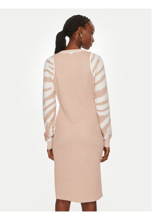 Liu Jo Sport Sukienka dzianinowa TF4108 MS49I Różowy Regular Fit. Kolor: różowy. Materiał: wiskoza. Typ sukienki: sportowe. Styl: sportowy