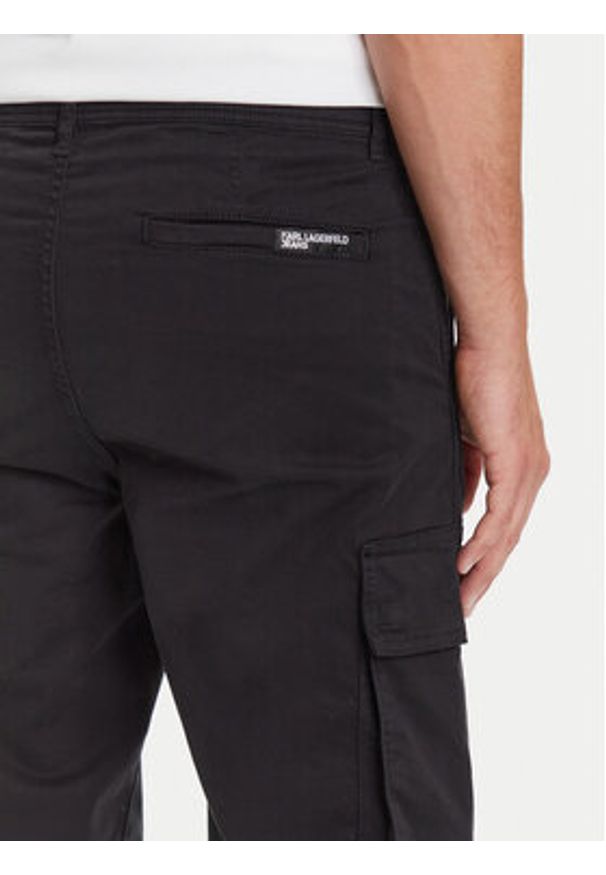 Karl Lagerfeld Jeans Spodnie materiałowe A3M10085 Czarny Regular Fit. Kolor: czarny. Materiał: bawełna