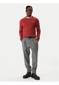 GANT - Gant Sweter 8050213 Czerwony Regular Fit. Kolor: czerwony. Materiał: wełna #3