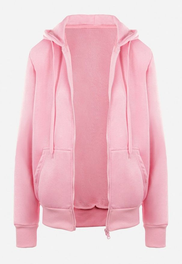 Renee - Różowa Bluza z Kapturem Zapinana na Suwak Edan. Okazja: na co dzień. Typ kołnierza: kaptur. Kolor: różowy. Materiał: jeans. Długość rękawa: długi rękaw. Długość: długie. Styl: sportowy, klasyczny, elegancki, casual