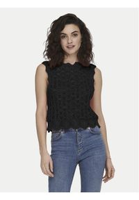 only - ONLY Bluzka Luna 15291602 Czarny Regular Fit. Kolor: czarny. Materiał: syntetyk