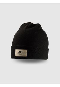 4f - 4F Czapka zimowa uniseks - czarna Uniwersalny. Kolor: czarny. Materiał: poliester, materiał. Sezon: zima. Styl: klasyczny, sportowy #1