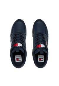 Tommy Jeans Sneakersy Flexi Runner EM0EM01409 Granatowy. Kolor: niebieski. Materiał: skóra