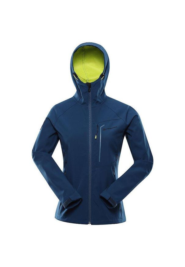 Kurtka softshell damska ALPINE PRO Esprit XS. Kolor: zielony, szary, wielokolorowy. Materiał: softshell. Sport: turystyka piesza