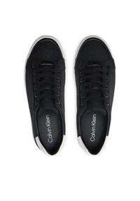 Calvin Klein Sneakersy Vulc Lace Up Diam Fox Mono Jacq HW0HW01907 Czarny. Kolor: czarny #3