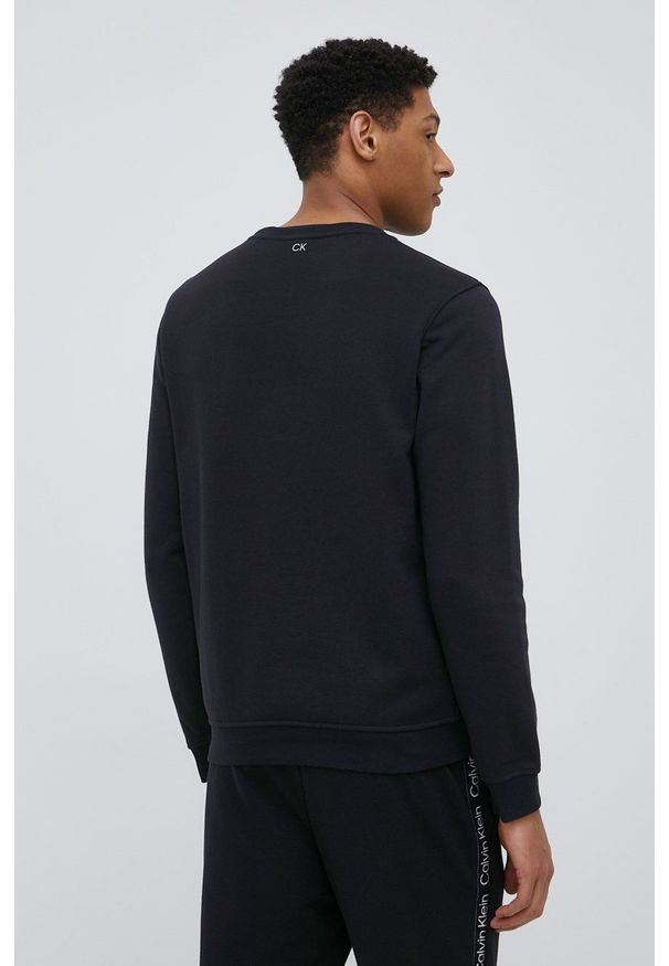 Calvin Klein Performance bluza dresowa męska kolor czarny z nadrukiem. Kolor: czarny. Materiał: dresówka. Wzór: nadruk