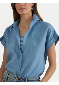 Lauren Ralph Lauren - LAUREN RALPH LAUREN Koszula 200874259011 Błękitny Relaxed Fit. Kolor: niebieski. Materiał: len #4