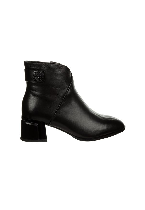 Botki Loretta Vitale C9629 Black Leather 514282, Czarny, Skóra naturalna - 40. Okazja: na co dzień. Kolor: czarny. Materiał: skóra. Szerokość cholewki: normalna. Styl: casual, elegancki