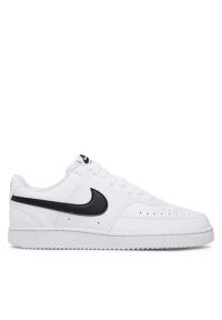 Nike COURT VISION LO BE Sneakersy męskie. Okazja: na co dzień, na spacer. Kolor: biały. Materiał: guma, syntetyk, skóra. Szerokość cholewki: normalna. Sezon: lato. Model: Nike Court. Sport: turystyka piesza
