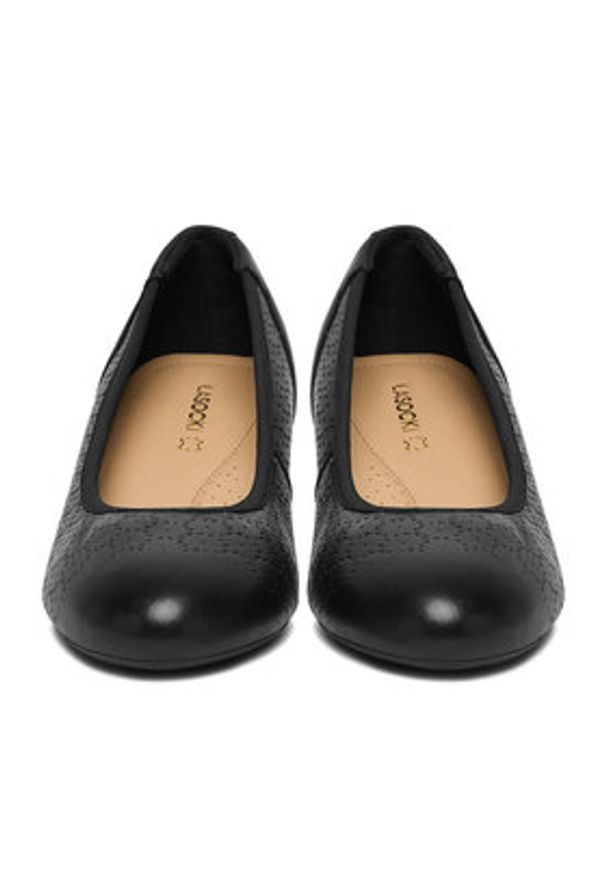 Lasocki Czółenka CEO-WYL4060-4Z Czarny. Kolor: czarny. Materiał: skóra