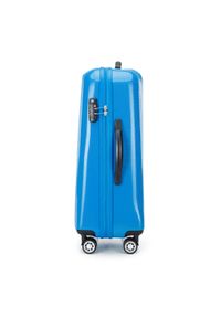 Wittchen - Średnia walizka z polikarbonu jednokolorowa niebieska. Kolor: niebieski. Materiał: guma #7