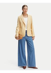 Weekend Max Mara Marynarka Nalut 2615041072 Żółty Regular Fit. Kolor: żółty. Materiał: len #5