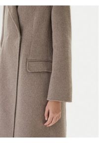 ViCOLO Płaszcz wełniany TF0073 Brązowy Regular Fit. Kolor: brązowy. Materiał: syntetyk