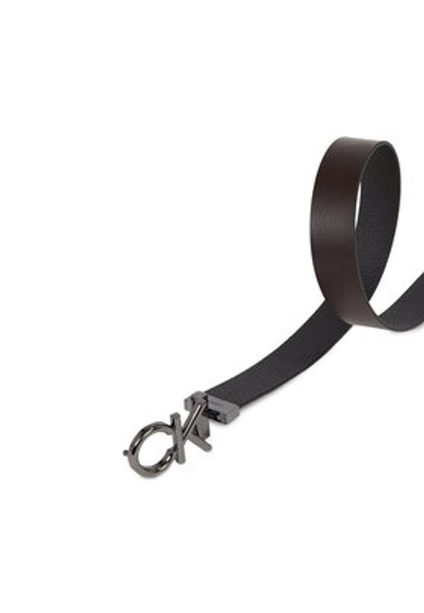 Calvin Klein Pasek Męski Adj/Rev Ck Metal Bombe Pb K50K510948 Czarny. Kolor: czarny. Materiał: skóra
