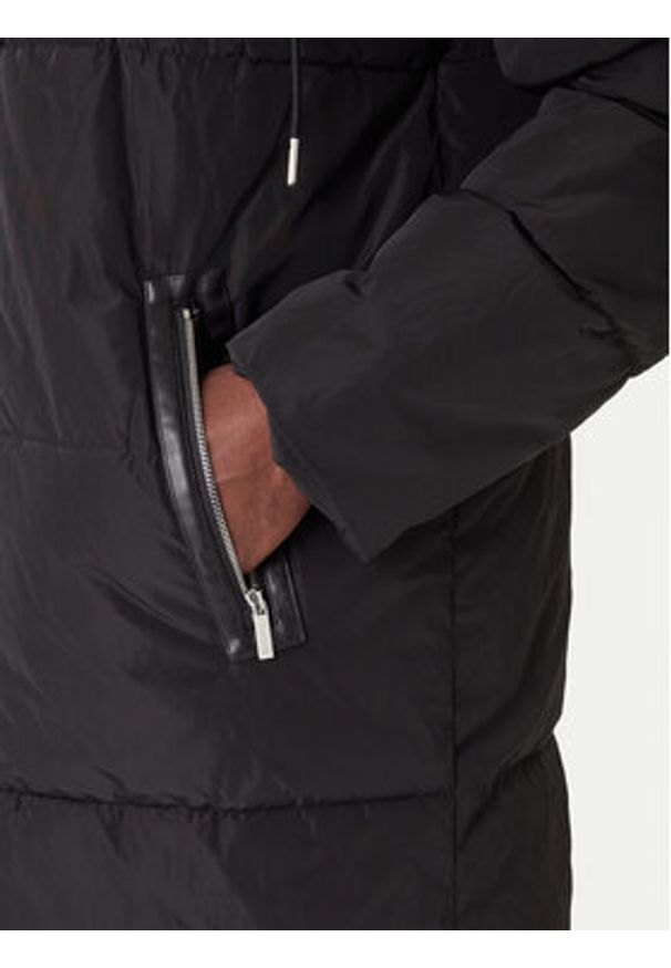 Karl Lagerfeld - KARL LAGERFELD Kurtka zimowa 455001 554501 Czarny Regular Fit. Typ kołnierza: dekolt w karo. Kolor: czarny. Materiał: syntetyk. Sezon: zima