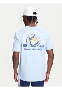 Adidas - adidas T-Shirt Food Grilled Cheese Graphic JM6460 Błękitny Regular Fit. Kolor: niebieski. Materiał: bawełna