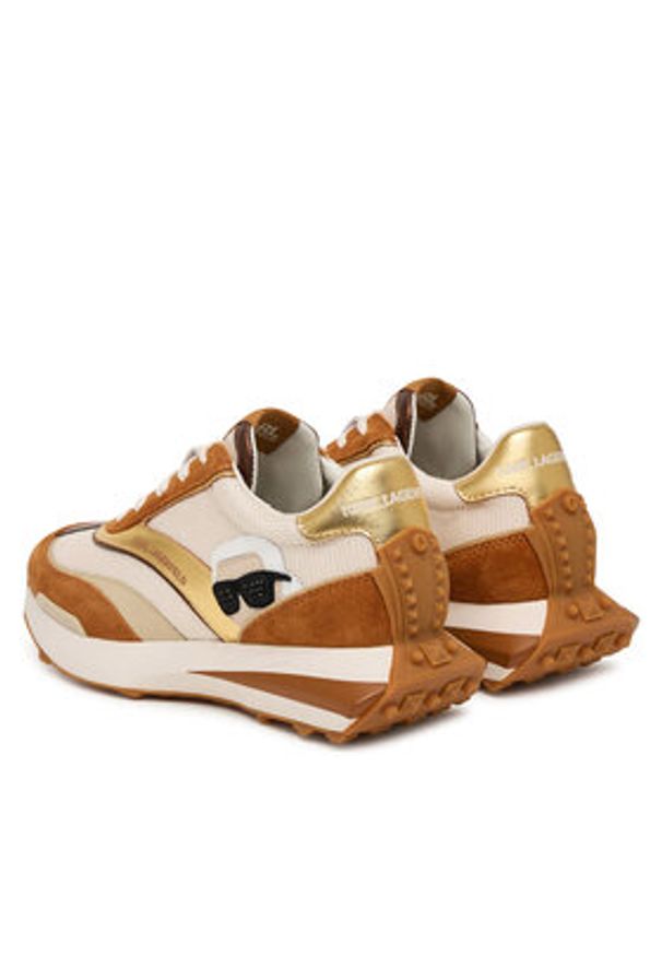 Karl Lagerfeld - KARL LAGERFELD Sneakersy Zone KL62930N Brązowy. Kolor: brązowy. Materiał: skóra, zamsz