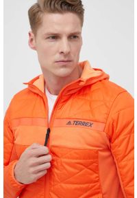 adidas TERREX kurtka sportowa Multi kolor pomarańczowy. Kolor: pomarańczowy. Materiał: polar, poliester, skóra, materiał. Wzór: gładki #1