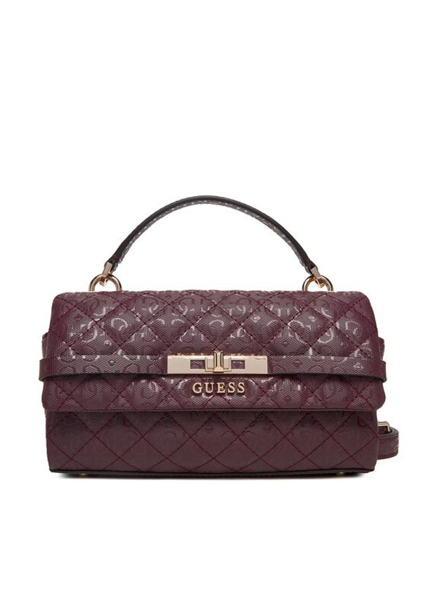 Guess Torebka Idra HWGG81 57200 Bordowy. Kolor: czerwony. Materiał: skórzane