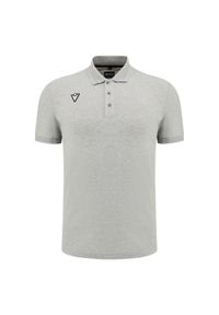 Polo Macron Athleisure SCE Lindos. Typ kołnierza: polo. Kolor: szary. Styl: sportowy #1