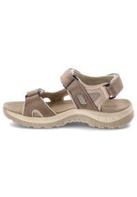 Sandały damskie McKeylor, cholewka ze skóry naturalnej zapinane na rzep miękka profilowana wkładka lekka amortyzująca, beżowe, 95414. Zapięcie: rzepy. Kolor: beżowy. Materiał: skóra #4