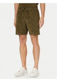 Emporio Armani Szorty sportowe EM000695 AF20449 F7014 Zielony Regular Fit. Kolor: zielony. Materiał: bawełna. Styl: sportowy #1