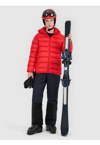 4f - 4F Kurtka puchowa trekkingowa z wypełnieniem naturalnym męska - czerwona XXL. Kolor: czerwony. Materiał: puch. Technologia: Primaloft. Sport: wspinaczka, turystyka piesza