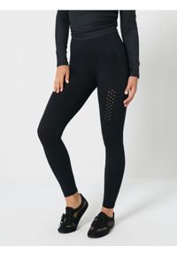 Sinsay - Legginsy sportowe - czarny. Kolor: czarny. Styl: sportowy