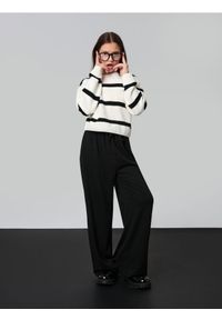 Sinsay - Spodnie wide leg basic - czarny. Kolor: czarny #1