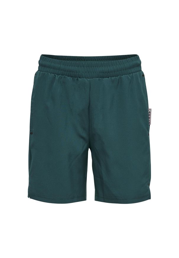 Szorty tkane dla dzieci Hummel Move Grid. Okazja: na uczelnię. Kolor: zielony. Styl: sportowy. Sport: joga i pilates