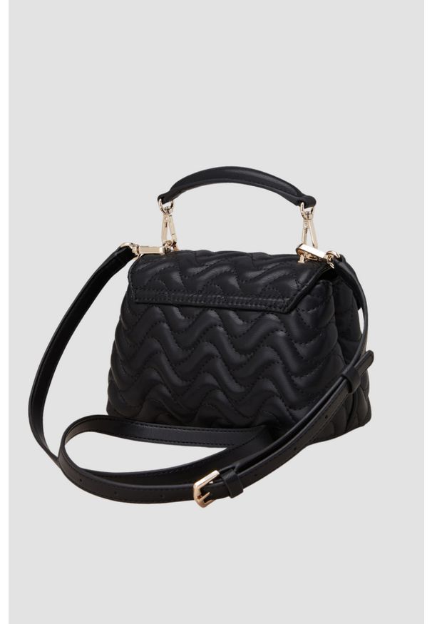 Guess - GUESS Czarna pikowana torebka damska Mini. Kolor: czarny. Materiał: pikowane. Styl: elegancki, casual. Rodzaj torebki: na ramię