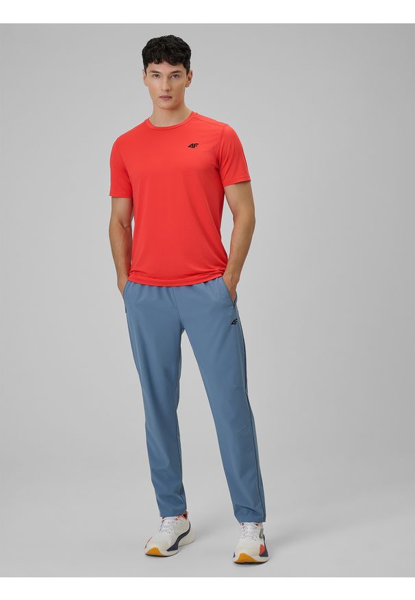 4f - 4F Spodnie treningowe szybkoschnące męskie - granatowe S. Kolor: niebieski. Materiał: tkanina, materiał. Sport: fitness