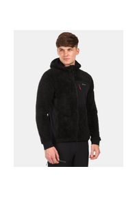 Męska polarowa bluza z kapturem Kilpi NORKA-M. Typ kołnierza: kaptur. Kolor: czarny. Materiał: polar. Sport: turystyka piesza #1