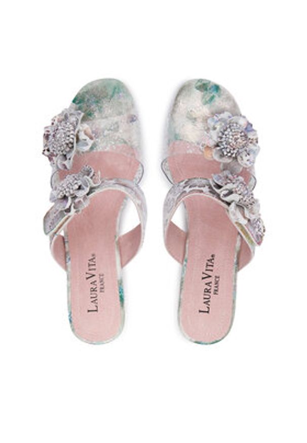 Laura Vita Klapki Lucieo 32 Beżowy. Kolor: beżowy. Materiał: skóra