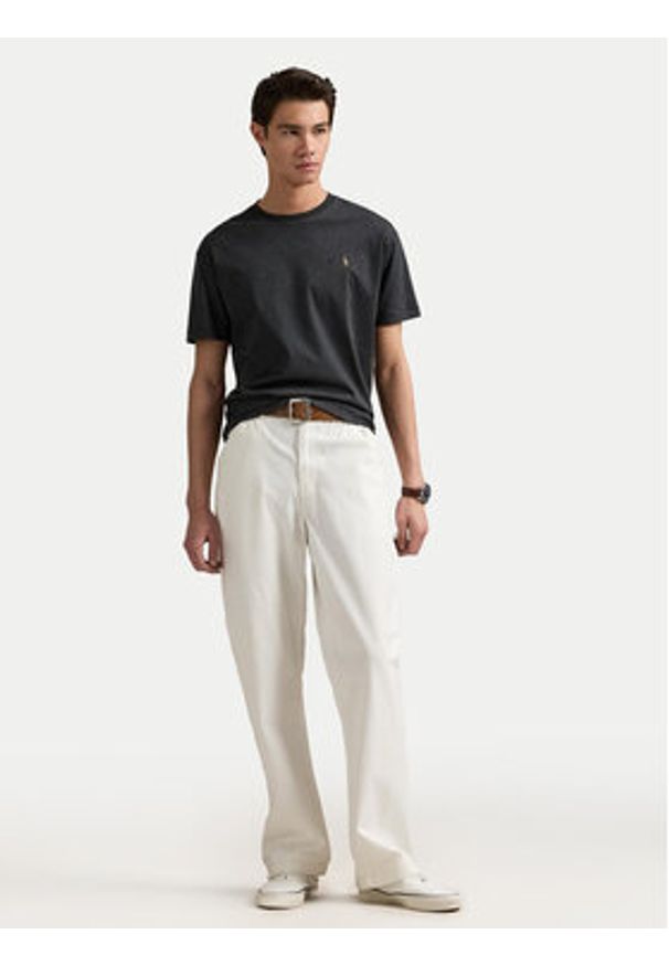 Polo Ralph Lauren T-Shirt Tsh 710740727032 Szary Slim Fit. Typ kołnierza: polo. Kolor: szary. Materiał: bawełna