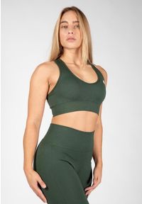 GORILLA WEAR - Neiro Bezszwowe Biustonosz sportowy - zielony. Kolor: zielony. Sport: fitness