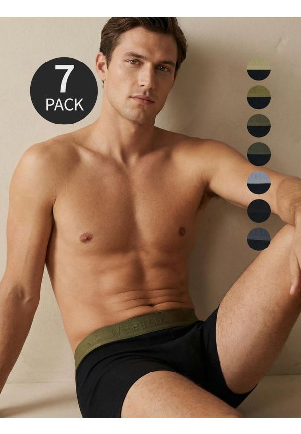 Sinsay - Bawełniane bokserki Classic 7 pack - czarny. Kolor: czarny. Materiał: bawełna