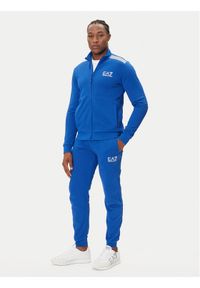 EA7 Emporio Armani Dres 7M000966 AF10377 UB087 Niebieski Slim Fit. Kolor: niebieski. Materiał: bawełna