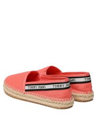 Tommy Jeans Espadryle Tjw Flatform Webbing Espadrille EN0EN02362 Koralowy. Kolor: pomarańczowy. Materiał: materiał