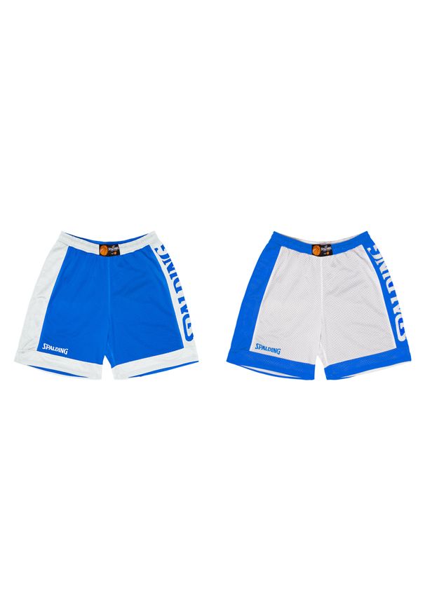 SPALDING - Spodenki koszykarskie Spalding Reversible Dwustronne. Kolor: biały, wielokolorowy, niebieski