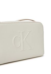 Calvin Klein Jeans Torebka Sculpted Ew Camera Bag LV04K3036G Biały. Kolor: biały. Materiał: skórzane #3