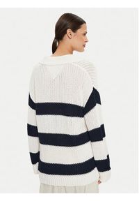 Tommy Jeans Sweter Rugby DW0DW18523 Écru Relaxed Fit. Materiał: syntetyk #2