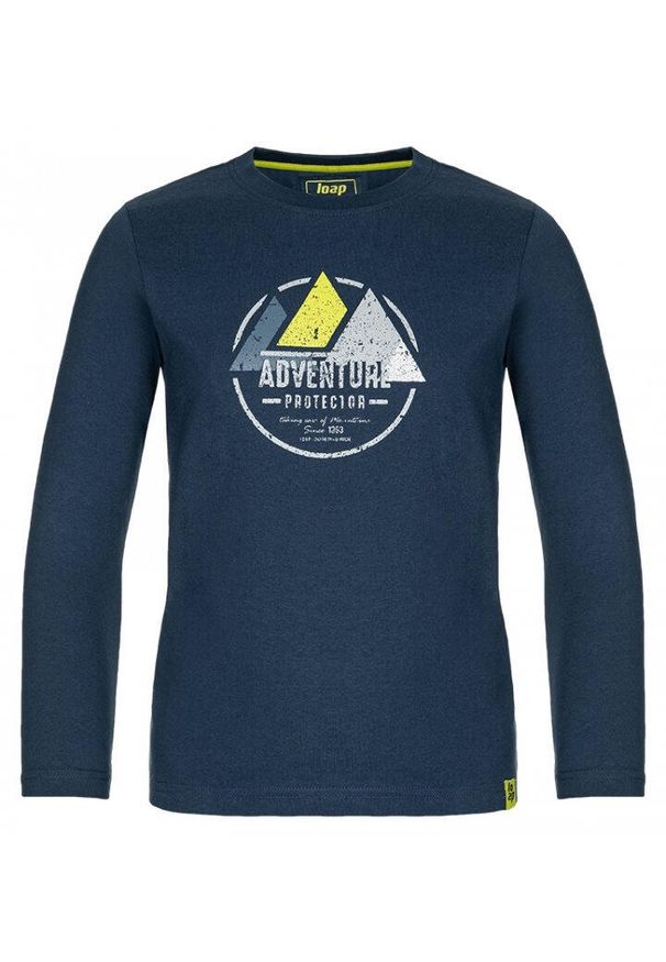 ZONE PERFECT - Koszulka dziecięca Loap Bady 116 — długi rękaw, 100% bawełna. Kolor: wielokolorowy, niebieski, fioletowy. Materiał: bawełna. Długość rękawa: długi rękaw. Długość: długie. Wzór: nadruk. Sezon: jesień