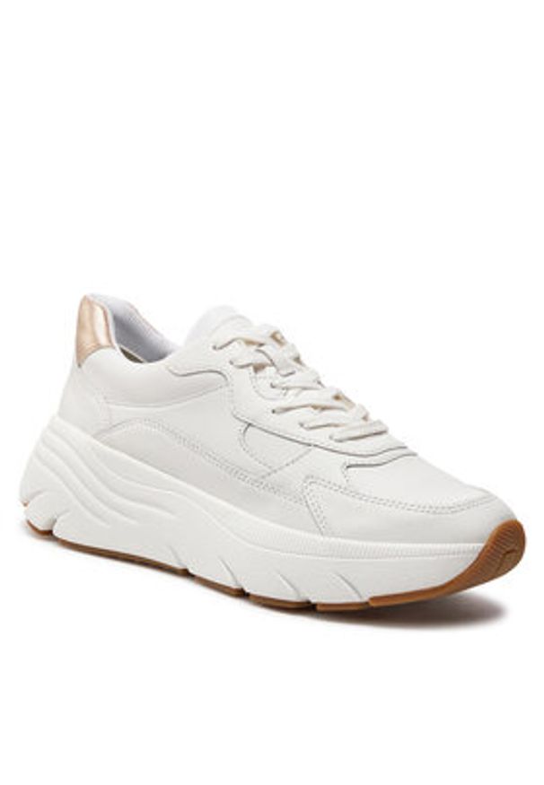 Geox Sneakersy D Diamanta D45UFB 085NF C1327 Biały. Kolor: biały. Materiał: skóra