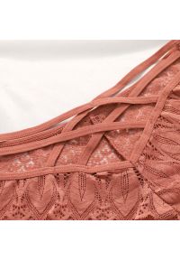 Intica - Figi koronkowe z ozdobnymi paseczkami na specjalne okazje Pansie. Kolor: żółty. Materiał: koronka. Wzór: koronka #4