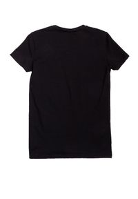 Czarny T-shirt Emporio Armani. Kolor: czarny. Wzór: gładki, nadruk