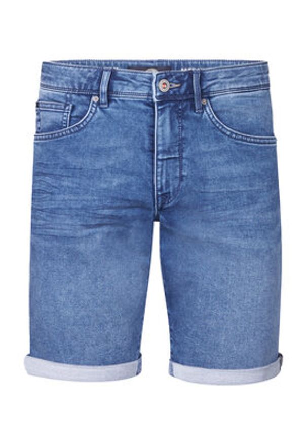 Petrol Industries Szorty jeansowe M-ROS-SHO001 Niebieski Slim Fit. Kolor: niebieski. Materiał: bawełna