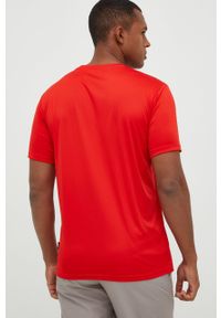 Jack Wolfskin t-shirt sportowy Tech kolor czerwony gładki. Kolor: czerwony. Materiał: włókno, materiał. Wzór: gładki. Styl: sportowy #5